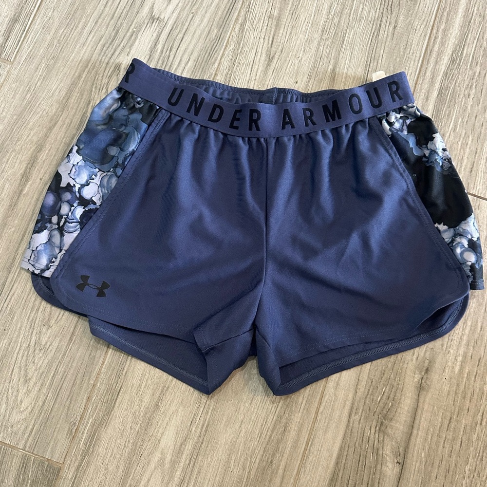 Under Armour Women's Floral Navy Athletic Shorts